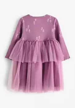 Повседневное платье LONG SLEEVE, REGULAR FIT Next, фиолетовый