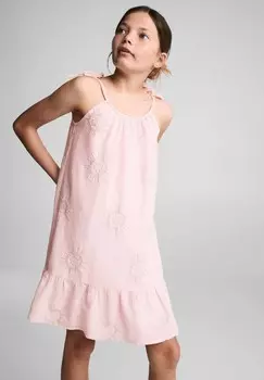 Повседневное платье Mango Kids, цвет Pastel Pink