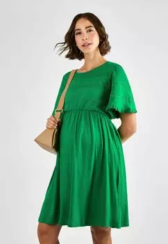 Повседневное платье MATERNITY FIT BRODERIE JoJo Maman Bb, зеленый