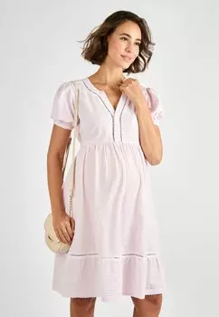 Повседневное платье MATERNITY FIT - STRIPE EMBROIDERED JoJo Maman Bb, розовый