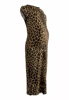 Повседневное платье MATERNITY SHORT SLEEVE TEXTURED COLUMN Next, коричневый