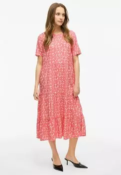 Повседневное платье MIDI KURZARM VILA, бежевый