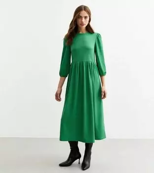 Повседневное платье MIDI SMOCK New Look, зеленый