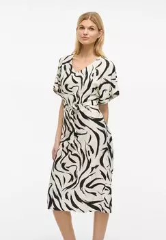 Повседневное платье MIDI V-AUSSCHNITT VILA, белый