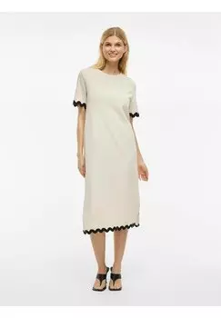 Повседневное платье MIDI VICALISA KURZRMELIGES VILA, белый