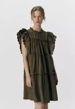 Повседневное платье MINI GERSCHTES Object, оливковый
