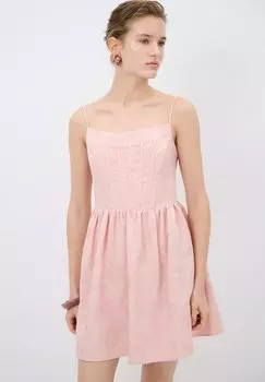 Повседневное платье MINI WITH ROPE STRAPS adL, лосось