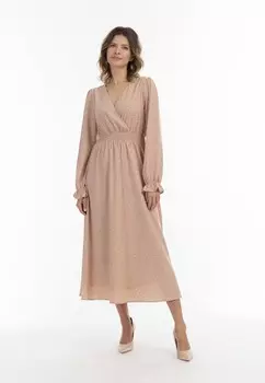 Повседневное платье MIT ALLOVER-PRINT NOWLES usha, коричневый