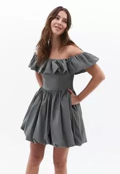 Повседневное платье MIT BALLONSCHNITT OXXO, хаки