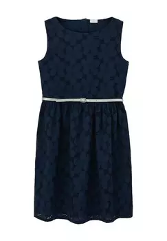 Повседневное платье MIT BRODERIE ANGLAISE s.Oliver, цвет navy