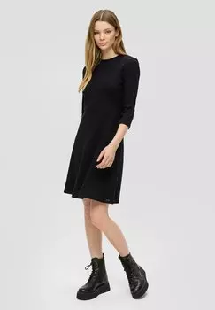 Повседневное платье MIT NACKEN-CUT-OUT QS, цвет schwarz