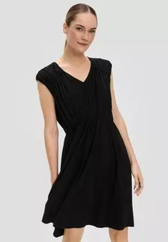 Повседневное платье MIT V-AUSSCHNITT s.Oliver BLACK LABEL, черный