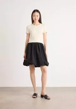 Повседневное платье MIX MEDIA BUBBLE DRESS DKNY, кремовый