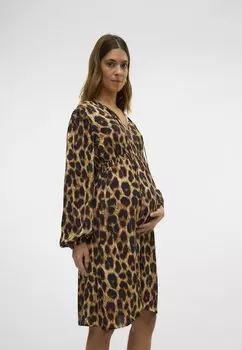 Повседневное платье MLNALENE MAMALICIOUS, коричневый