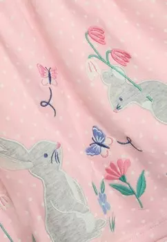 Повседневное платье MOUSE APPLIQUE BUTTON FRONT, REGULAR FIT JoJo Maman Bb, розовый