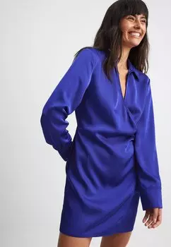 Повседневное платье NA-KD, цвет blue