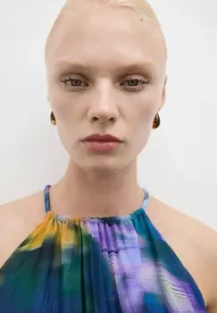 Повседневное платье NICE Mango, темно-синий