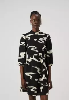 Повседневное платье ONLNOVA LIFE LUX 3/4 SWIRLA DRESS ONLY Tall, черный