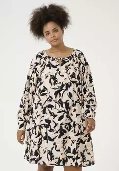 Повседневное платье PACA Kaffe Curve, бежевый