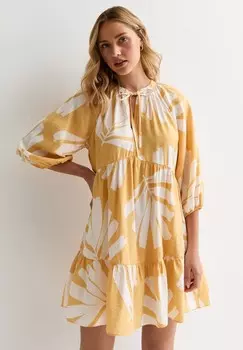 Повседневное платье PALM V-NECK New Look, пятнистый оранжевый