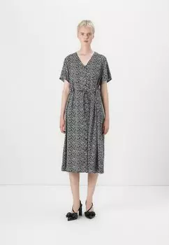 Повседневное платье PCNYA V NECK MIDI DRESS Pieces, черный