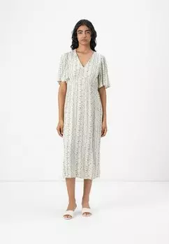 Повседневное платье PCTAITLYN V NECK DRESS Pieces, кремовый