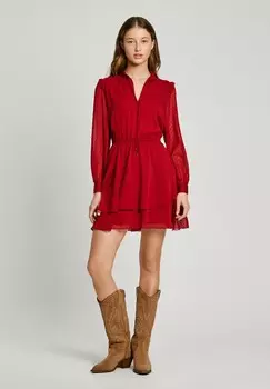 Повседневное платье Pepe Jeans, темно-красный