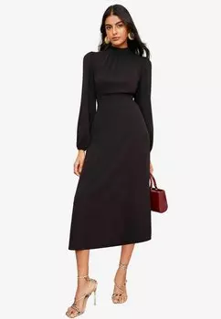 Повседневное платье PETITE FIT - HIGH NECK LONG SLEEVE MIDI WITH DETAILING Friends Like These, черный