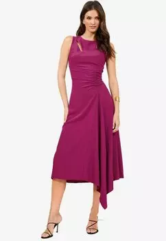 Повседневное платье PETITE FIT - SLEEVELESS RUCHED FRONT ASYMMETRICAL Lipsy, розовый
