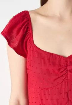 Повседневное платье PINCH BUST SKORT DRESS Hollister Co., красный