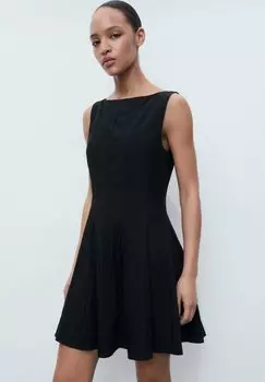 Повседневное платье PLEATED SHORT Mango, черный