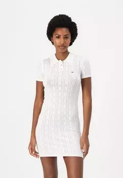 Повседневное платье POINTELLE DRESS Tommy Jeans, кремовый