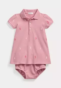 Повседневное платье POLO PONY MESH POLO DRESS & BLOOMER Ralph Lauren, розовый
