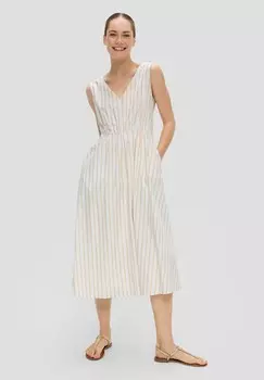 Повседневное платье POPELINE s.Oliver BLACK LABEL, бежевый