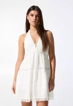 Повседневное платье PULL&BEAR, белый