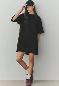 Повседневное платье RAW HEM DETAIL WASHED CREW NECK Next, черный