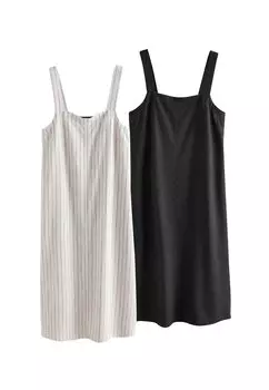 Повседневное платье REGULAR FIT - 2 PACK MIDI THE SET, черный