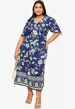 Повседневное платье REGULAR FIT - CURVE PRINTED MIDI Friends Like These, синий