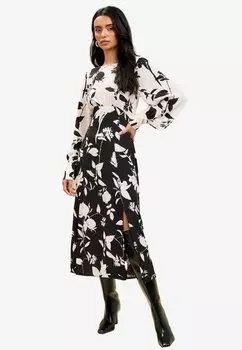 Повседневное платье REGULAR FIT - FLORAL QUALITY RUCHED SIDE MIDI Lipsy, черный
