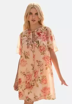 Повседневное платье REGULAR FIT - FLUTTER SLEEVE Lipsy, розовый