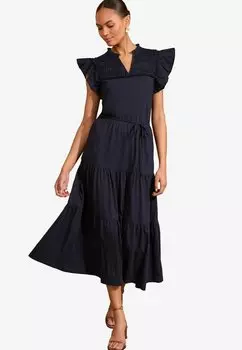 Повседневное платье REGULAR FIT FLUTTER SLEEVE TIRED MIDI Love & Roses, синий