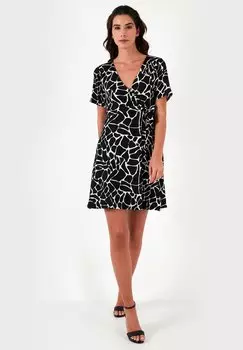 Повседневное платье Regular Fit LELA, черно-белое