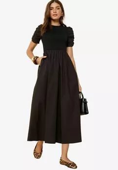 Повседневное платье REGULAR FIT - MIX RUCHED SLEEVE MIDI Friends Like These, черный