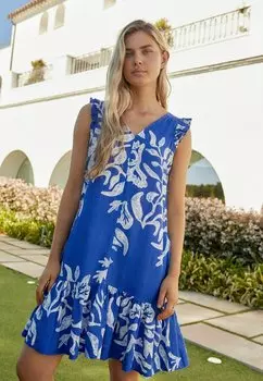 Повседневное платье REGULAR FIT Next, цвет blue on white