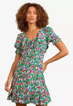 Повседневное платье REGULAR FIT - PUFF SLEEVE Love & Roses, зеленый