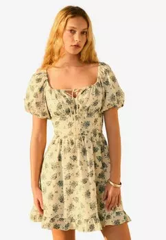 Повседневное платье REGULAR FIT - PUFF SLEEVE MILKMAID Next, бежевый