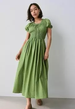 Повседневное платье REGULAR FIT - PUFF SLEEVE Next, зеленый