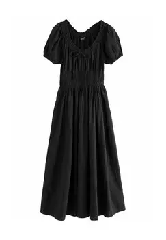 Повседневное платье REGULAR FIT - PUFF SLEEVE Next, черный