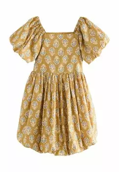 Повседневное платье REGULAR FIT - PUFFBALL Next, желтый