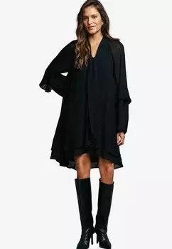 Повседневное платье REGULAR FIT RUFFLE Laura Ashley, черный